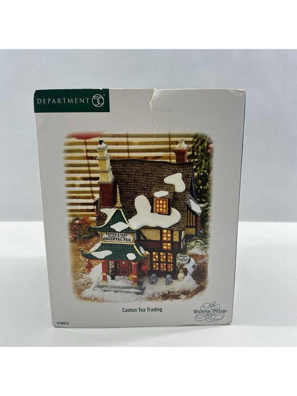 Department56 Dickens VIllage Canton Tea Trading Porcelain Christmas No Light